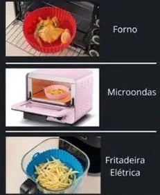 Cesto de Silicone Redondo Air Fryer